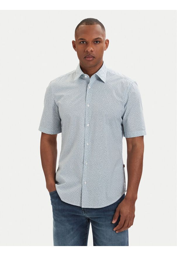 BOSS Koszula Rash 50559628 Niebieski jasny Regular Fit. Kolor: niebieski. Materiał: bawełna