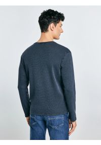 Big-Star - Bluzka męska z długim rękawem granatowa Merrts 403. Okazja: na co dzień. Kolor: niebieski. Materiał: materiał, dzianina, jeans. Długość rękawa: długi rękaw. Długość: długie. Styl: klasyczny, casual, sportowy #2