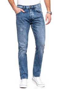 Wrangler - SPODNIE MĘSKIE WRANGLER BOYTON BLUE GOODS W16EHM10G. Stan: obniżony