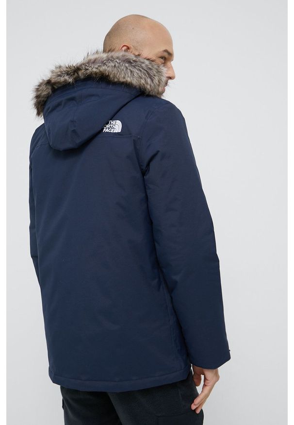 The North Face - Kurtka. Okazja: na co dzień. Kolor: niebieski. Materiał: futro. Styl: casual