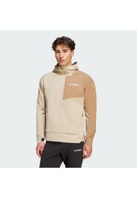 Adidas - Kurtka Terrex Multi Softshell. Kolor: beżowy. Materiał: softshell. Sport: turystyka piesza #1