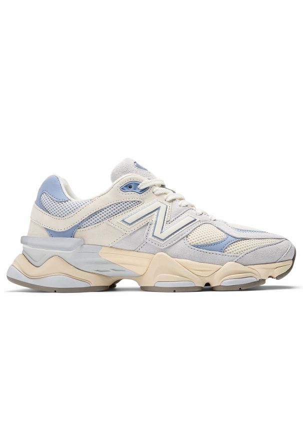 Buty unisex New Balance U9060EEL – niebieskie. Kolor: niebieski. Materiał: materiał, skóra, syntetyk, guma. Szerokość cholewki: normalna. Sport: turystyka piesza
