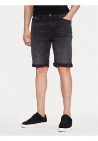 Hugo - HUGO Szorty jeansowe 50539932 Czarny Slim Fit. Kolor: czarny. Materiał: bawełna