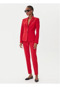 Hugo - HUGO Spodnie materiałowe Hagonia-1 50539991 Czerwony Slim Fit. Kolor: czerwony. Materiał: syntetyk #3