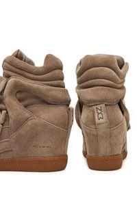 Nokwol Sneakersy Demmi Beżowy. Kolor: beżowy. Materiał: zamsz, skóra #3