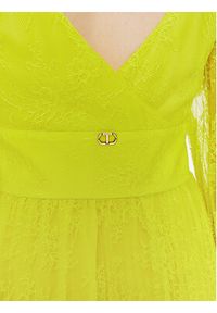 TwinSet - TWINSET Sukienka koktajlowa 241TP2353 Żółty Regular Fit. Kolor: żółty. Materiał: syntetyk. Styl: wizytowy #3