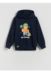 Reserved - Bluza z kapturem Stumble Guys - granatowy. Typ kołnierza: kaptur. Kolor: niebieski. Materiał: dzianina, bawełna #1