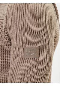 JOOP! Jeans Sweter 15 JJK-18Harrio 30049660 Beżowy Modern Fit. Kolor: beżowy. Materiał: bawełna