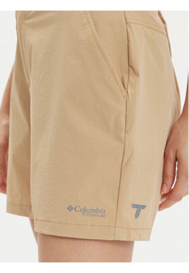columbia - Columbia Szorty sportowe Summit Valley™ Short 2072494 Beżowy Active Fit. Kolor: beżowy. Materiał: syntetyk