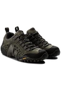 Buty trekkingowe Męskie Merrell INTERCEPT Castle Rock. Okazja: na co dzień. Kolor: zielony. Materiał: skóra