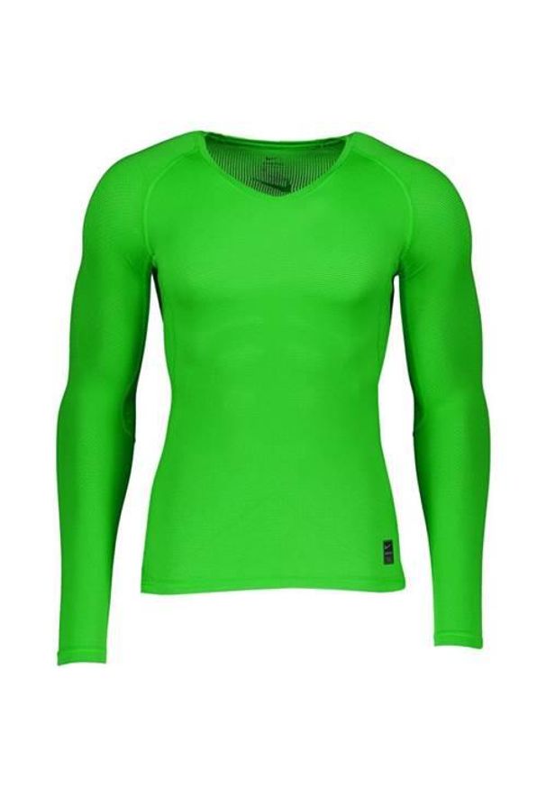 Koszulka treningowa męska Nike Hyper Top. Kolor: zielony. Długość rękawa: długi rękaw. Długość: długie. Sport: bieganie