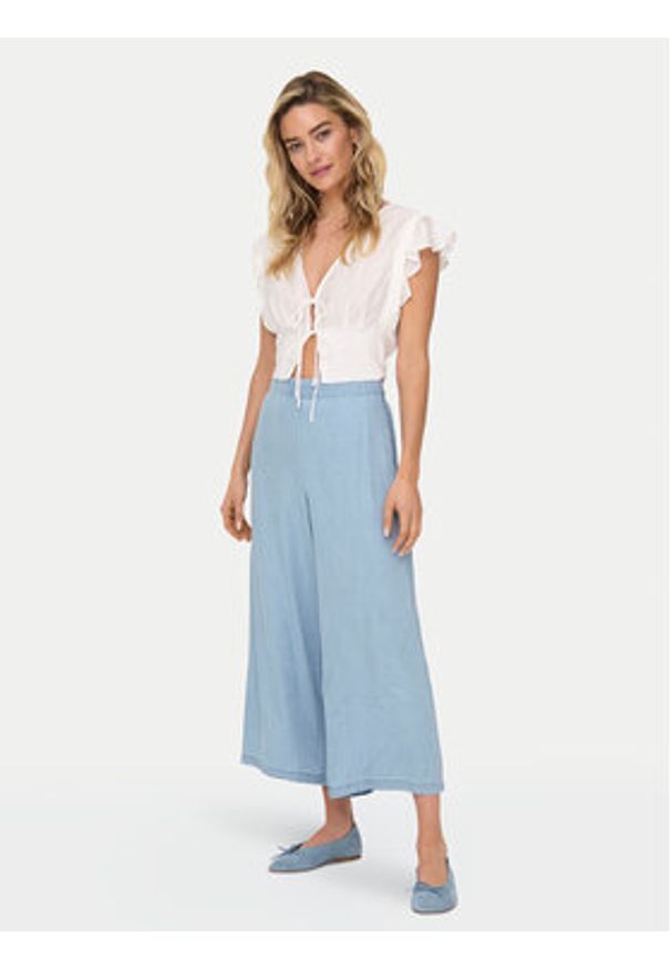 only - ONLY Kuloty Charis 15337936 Niebieski Wide Leg. Kolor: niebieski. Materiał: lyocell