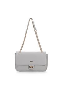 Wittchen - Damska torebka z ekoskóry podłużna na łańcuszku. Kolor: szary. Materiał: skórzane. Styl: klasyczny, elegancki. Rodzaj torebki: na ramię #4