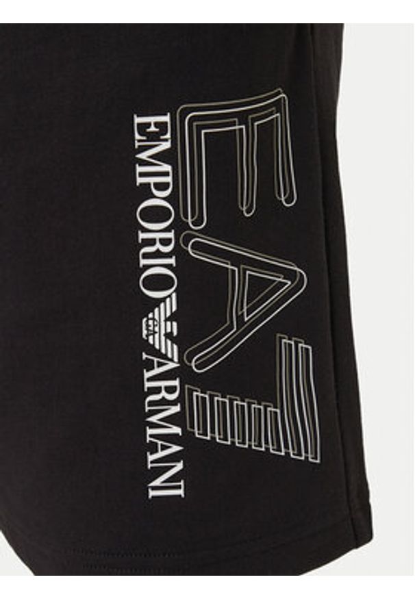 EA7 Emporio Armani Szorty sportowe 7M001315 AF13512 Czarny Regular Fit. Kolor: czarny. Materiał: bawełna. Styl: sportowy