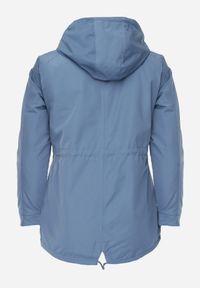 Born2be - Niebiesko-Beżowa Przejściowa Kurtka Dwustronna o Kroju Parki z Pikowaniem Wewnątrz Zidelle. Typ kołnierza: kaptur. Kolor: niebieski. Materiał: poliester, jeans. Styl: sportowy #2