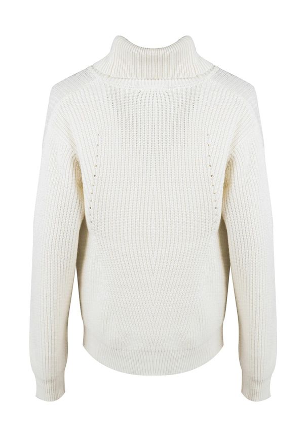 Silvian Heach Sweter | CVA22045LU | Kobieta | Kremowy. Typ kołnierza: golf. Kolor: kremowy. Materiał: wiskoza, poliester, wełna, akryl, nylon. Wzór: ze splotem