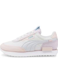 Buty do chodzenia damskie Puma Future Rider. Zapięcie: sznurówki. Kolor: biały, wielokolorowy, różowy. Materiał: materiał. Szerokość cholewki: normalna. Sport: turystyka piesza