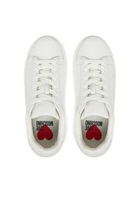 Love Moschino - LOVE MOSCHINO Sneakersy JA15535G0MIA0100 Biały. Kolor: biały. Materiał: skóra