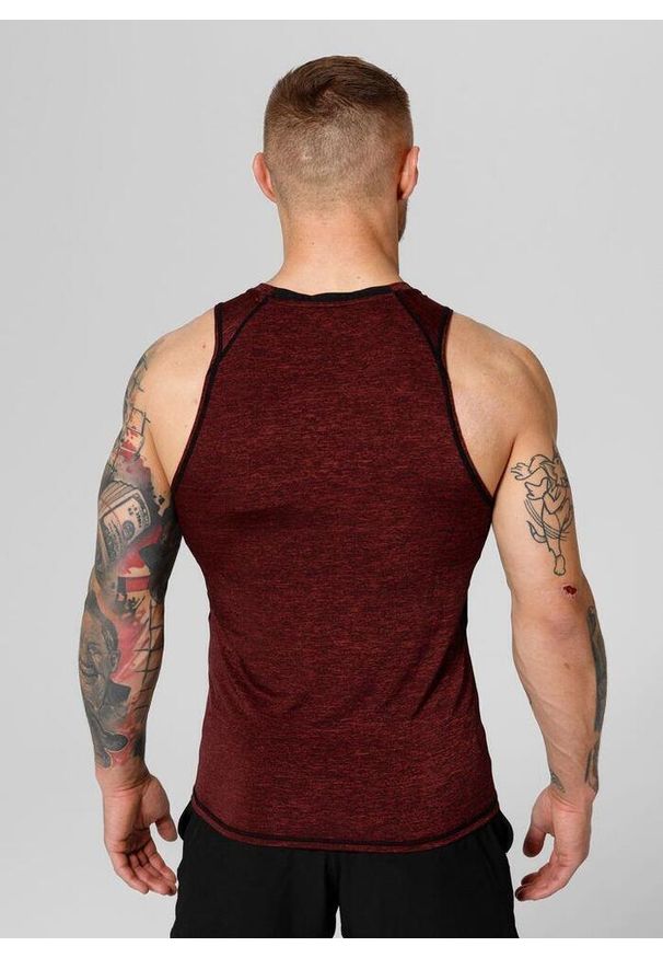 PITBULL - Tank męski Pitbull Top Rashguard Performance Pro plus New Logo. Kolor: czerwony, brązowy, wielokolorowy