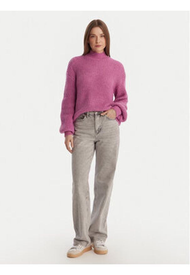 Vero Moda Sweter Ellie 10346753 Fioletowy Oversize. Kolor: fioletowy. Materiał: syntetyk