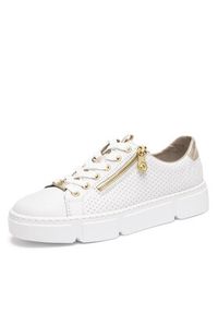 Rieker Sneakersy N5932-80 Biały. Kolor: biały. Materiał: skóra #5