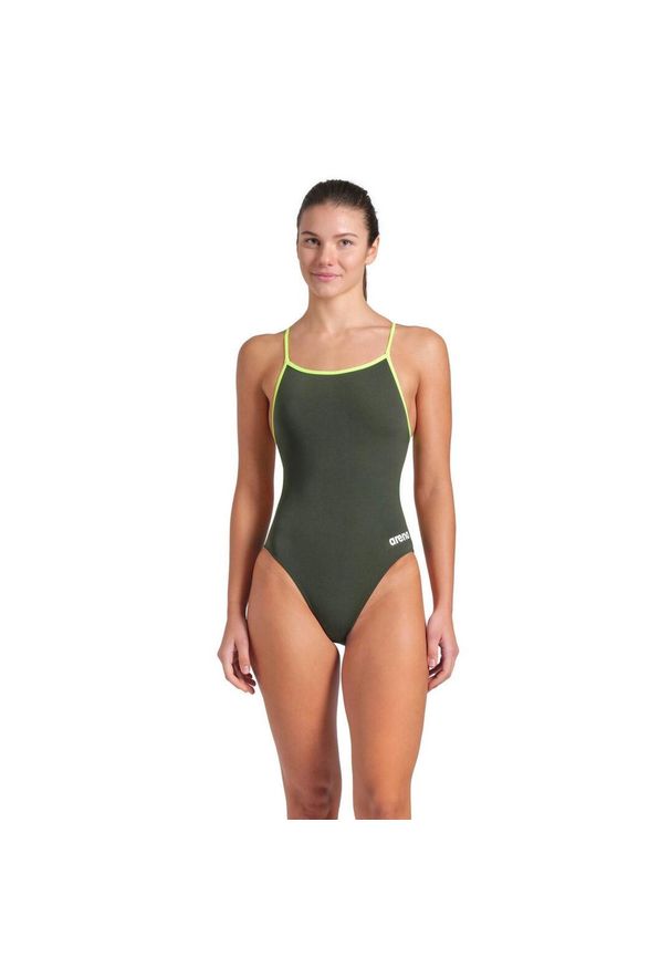 Strój kąpielowy damski Arena Lace Back Solid. Kolor: zielony