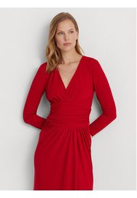 Lauren Ralph Lauren Sukienka codzienna 250918987002 Czerwony Regular Fit. Okazja: na co dzień. Kolor: czerwony. Materiał: syntetyk. Typ sukienki: proste. Styl: casual