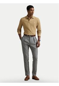 Polo Ralph Lauren Polo 710680790123 Beżowy Custom Slim Fit. Typ kołnierza: polo. Kolor: beżowy. Materiał: bawełna #4