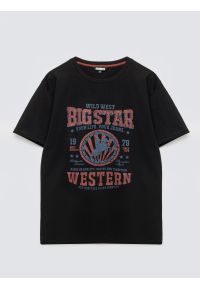 Big-Star - Koszulka męska z linii Authentic z nadrukiem czarna Wester 906. Okazja: na co dzień. Kolor: czarny. Materiał: bawełna. Wzór: nadruk. Styl: casual, klasyczny #2