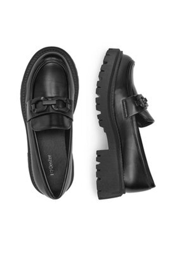 DeeZee Loafersy BBT-22663-10 Czarny. Kolor: czarny. Materiał: materiał, syntetyk