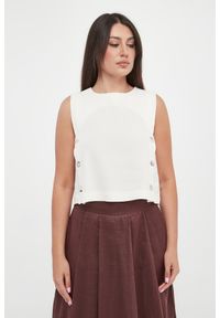Marella - Top damski lniany Unione MARELLA MONOCHROME. Materiał: len #2