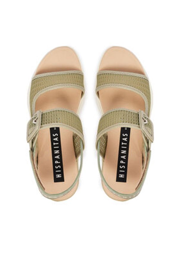 Hispanitas Sandały HV264636 C001 Zielony. Kolor: zielony. Materiał: materiał