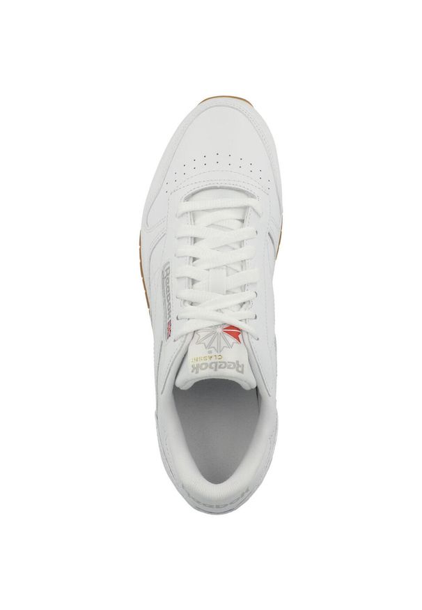 Buty do chodzenia męskie Reebok Classic Leather. Zapięcie: sznurówki. Kolor: biały. Materiał: guma, materiał, skóra, tkanina. Szerokość cholewki: normalna. Model: Reebok Classic. Sport: turystyka piesza