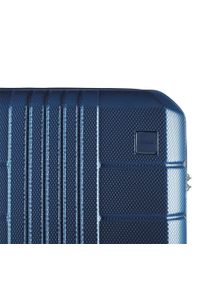 Wittchen - Średnia walizka z polikarbonu żłobiona. Kolor: niebieski. Materiał: poliester, guma #5