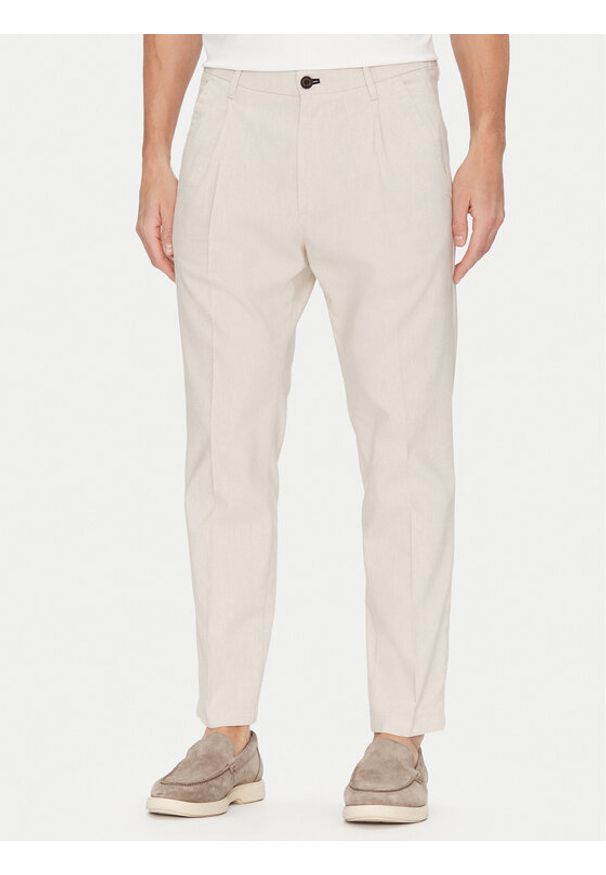 JOOP! Jeans Chinosy 15 JJF-100Lead2 30046561 Beżowy Loose Fit. Kolor: beżowy. Materiał: bawełna
