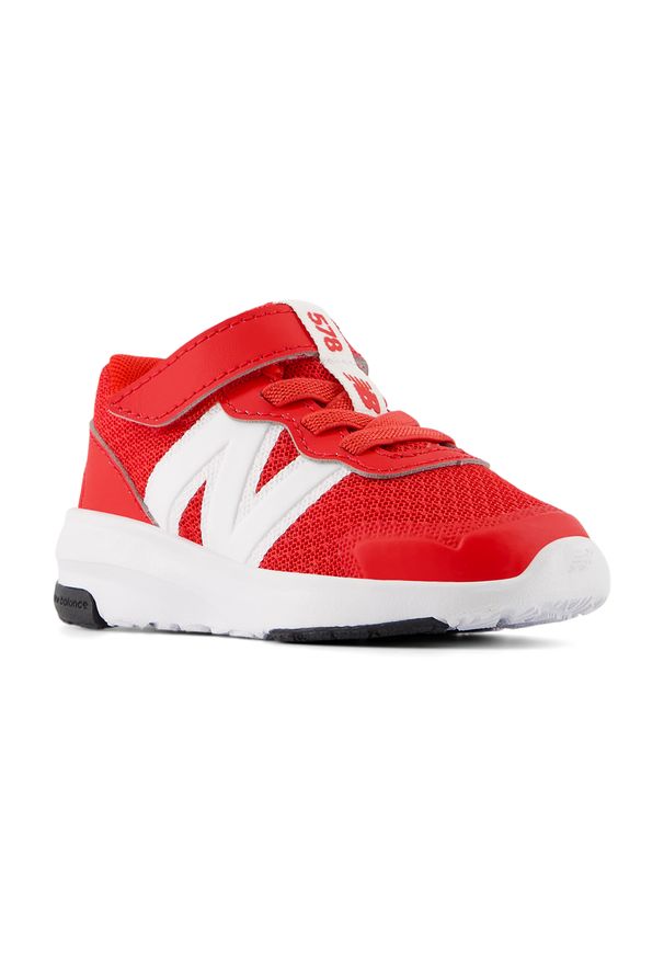 Buty niemowlęce New Balance IT578RD – czerwone. Okazja: na co dzień. Zapięcie: rzepy. Kolor: czerwony. Materiał: guma, materiał, syntetyk. Szerokość cholewki: normalna. Sport: bieganie
