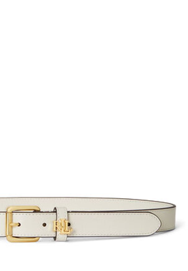 Lauren Ralph Lauren - LAUREN RALPH LAUREN Pasek 412968763010 Biały. Kolor: biały. Materiał: skóra