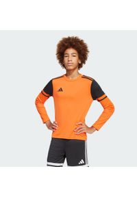Adidas - Koszulka Squadra 25 Goalkeeper Long Sleeve Kids. Kolor: czarny, pomarańczowy, wielokolorowy. Materiał: materiał. Długość rękawa: długi rękaw. Sport: piłka nożna