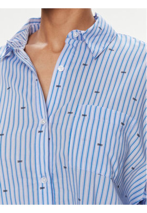 DKNY Piżama YI90008 Niebieski Regular Fit. Kolor: niebieski. Materiał: bawełna
