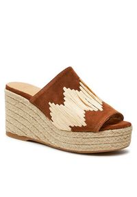 Castañer Espadryle Eleo/186 023437 Brązowy. Kolor: brązowy. Materiał: zamsz, skóra