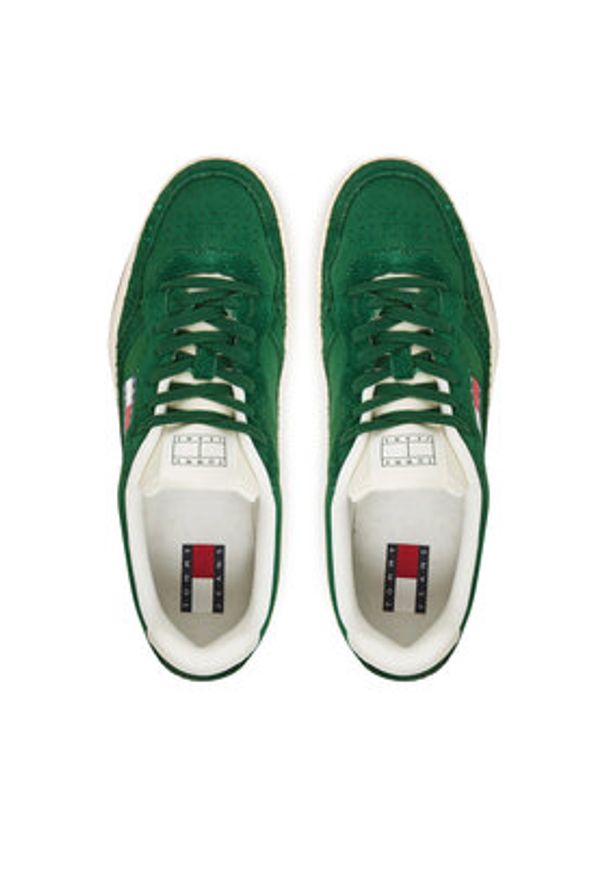 Tommy Jeans Sneakersy Tjm Cupsole Suede EM0EM01568 Zielony. Kolor: zielony. Materiał: zamsz, skóra