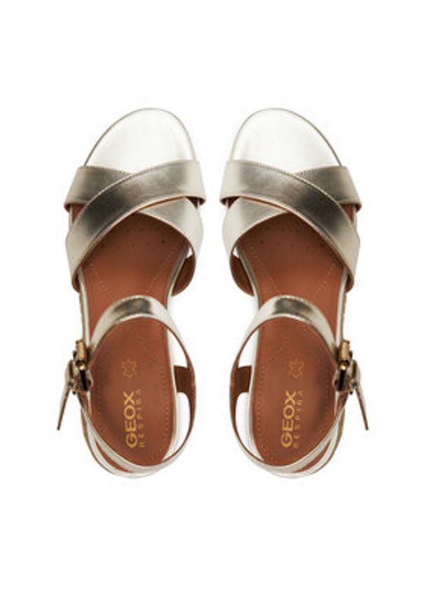 Geox Espadryle D Ischia Corda D02HHC 000CF C2012 Złoty. Kolor: złoty. Materiał: skóra