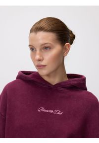 Reserved - Bawełniana bluza z napisem - ciemnofioletowy. Kolor: fioletowy. Materiał: bawełna. Wzór: napisy #1