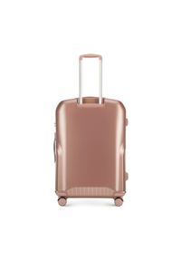 Wittchen - Duża walizka z polikarbonu z suwakiem w kolorze różowego złota zgaszony róż. Kolor: różowy. Styl: elegancki #8