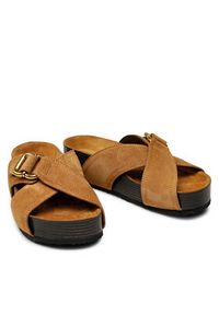 Gino Rossi Klapki 22SS40 Brązowy. Kolor: brązowy. Materiał: zamsz, skóra #6