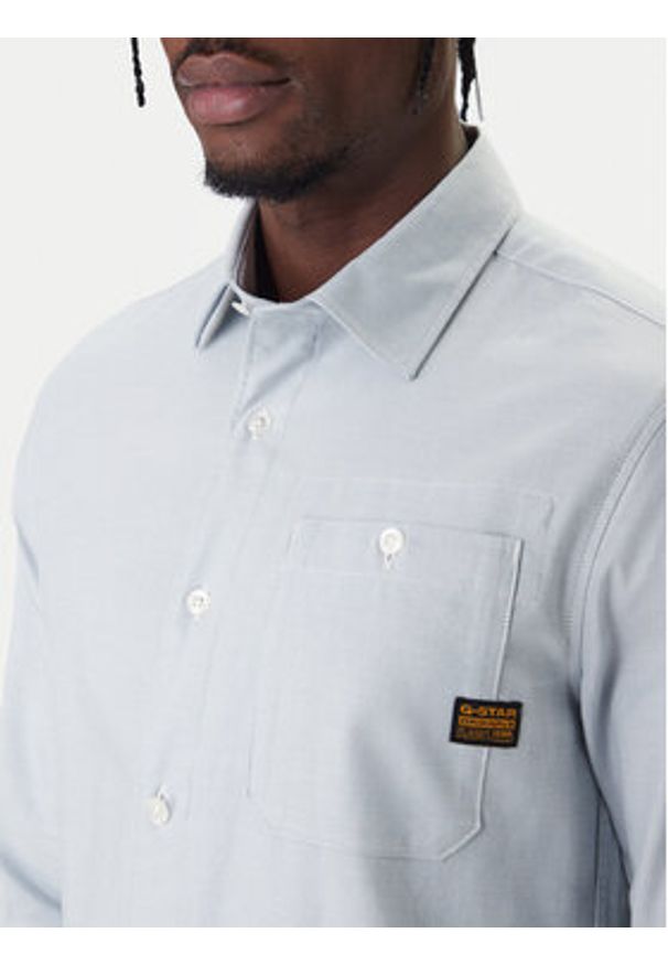 G-Star RAW - G-Star Raw Koszula Bristum 2.0 D23553 E071 Błękitny Slim Fit. Kolor: niebieski. Materiał: bawełna
