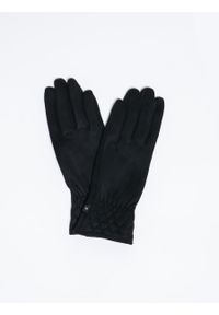Big-Star - Rękawiczki damskie czarne Pikulania 906. Kolor: czarny. Materiał: materiał, tkanina. Sezon: jesień, zima. Styl: casual #2