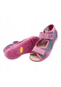 Befado żółte obuwie dziecięce 342P017 różowe. Kolor: różowy. Materiał: bawełna, tkanina #10