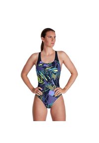 Strój Kąpielowy Speedo Powerback – Granatowo-żółty – Rozmiar 28. Kolor: czarny