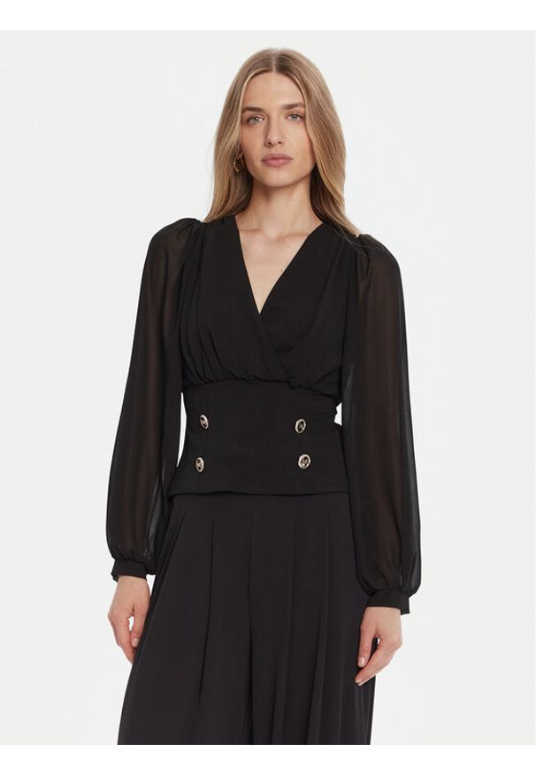 Rinascimento Bluzka CFC0126180003 Czarny Regular Fit. Kolor: czarny. Materiał: syntetyk